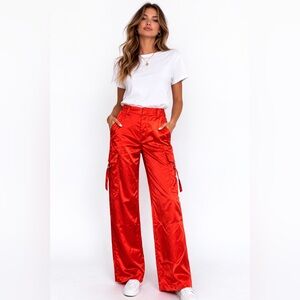 House of Harlow 1960 Red Wide Leg Pants